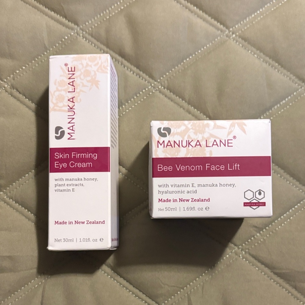 Eye Cream & Bee Venom Facelift lwith Vitamin E - White and Pink